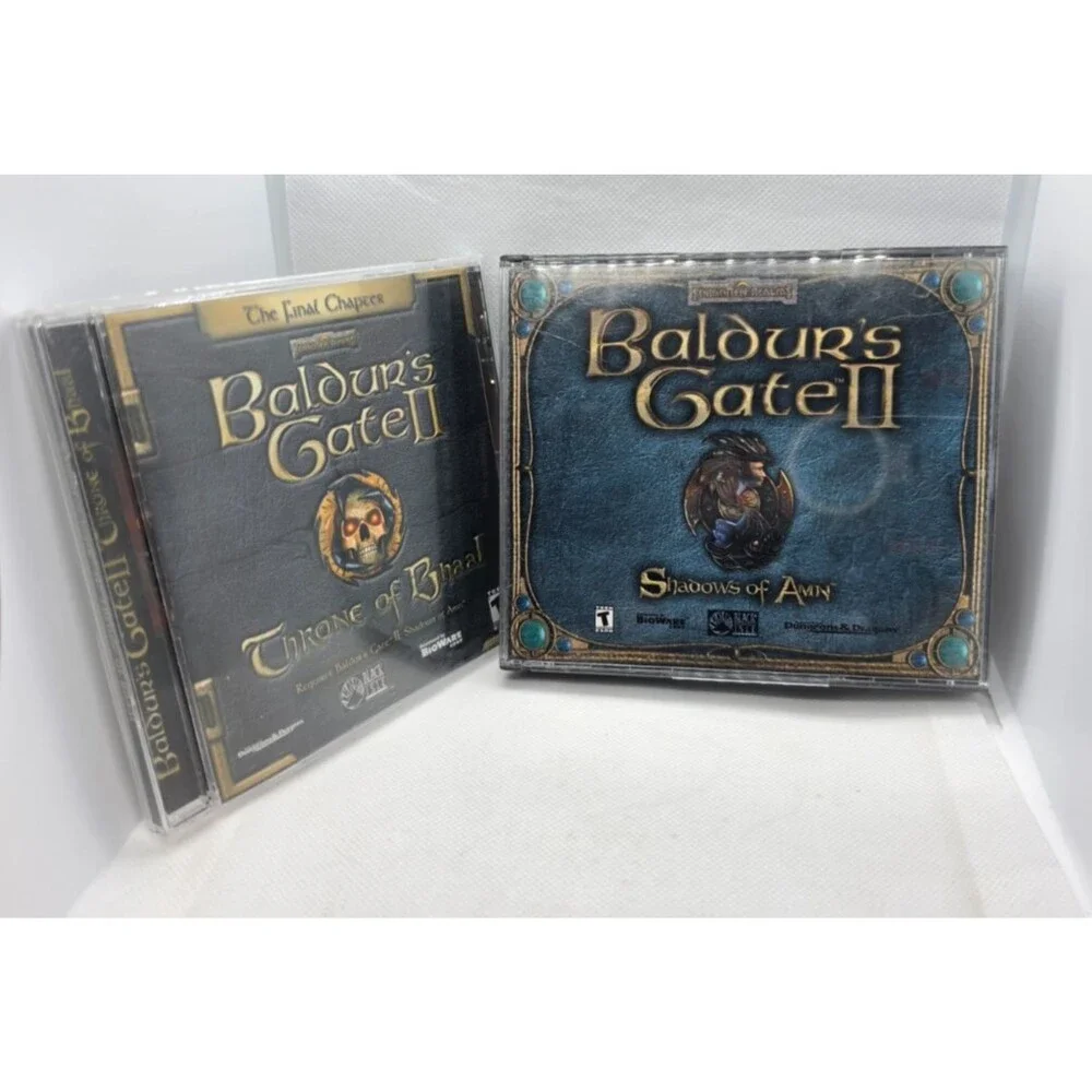 Baldur’s Gate II: Shadows of Amn + Throne of Bhaal PC CD-ROM Lot BioWare